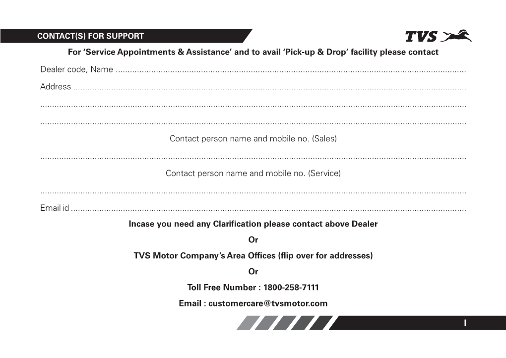 CONTACT(S) for SUPPORT for 'Service Appointments & Assistance'