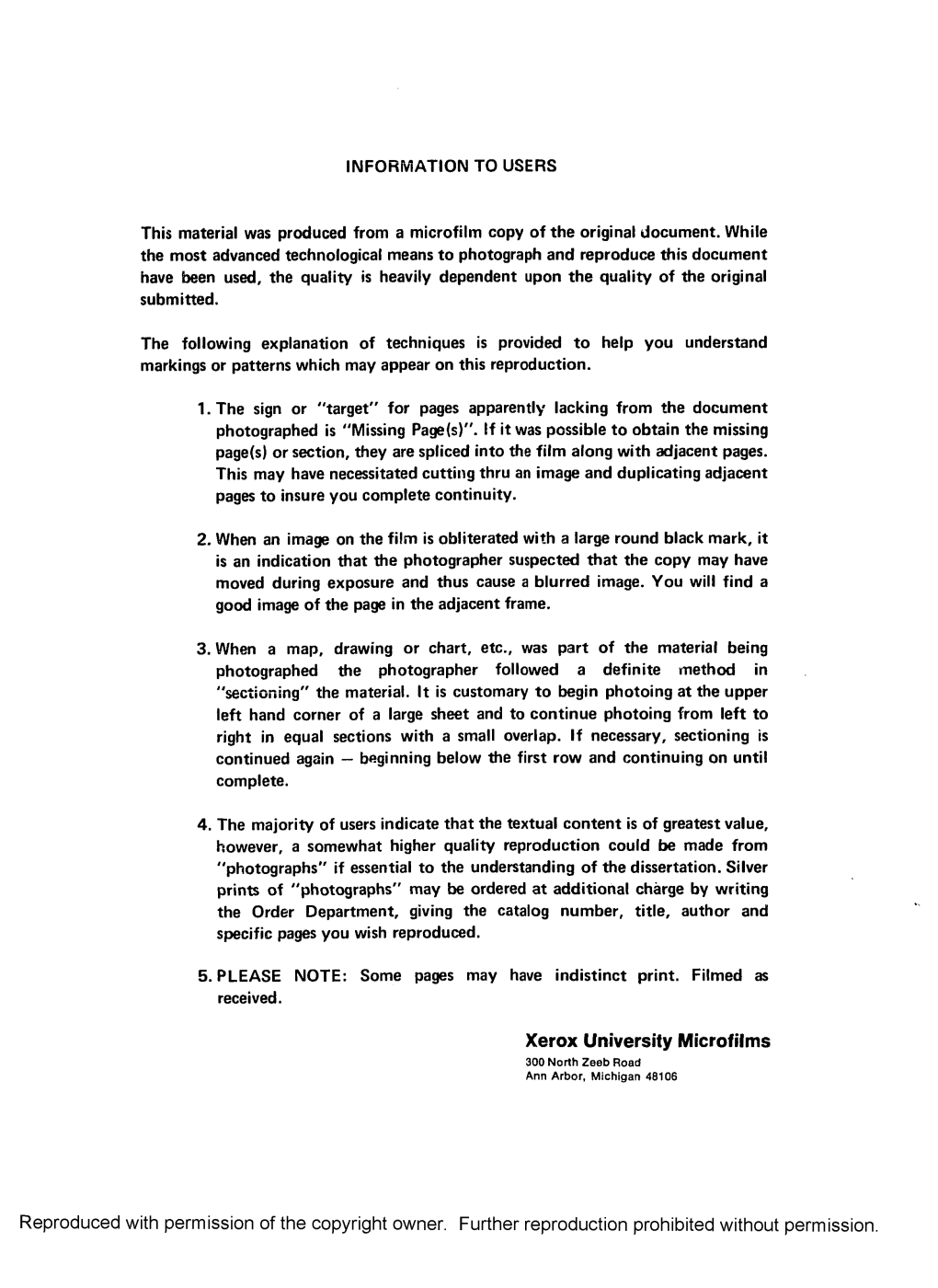 Xerox University Microfilms 300 North Zeeb Road Ann Arbor, Michigan 48106