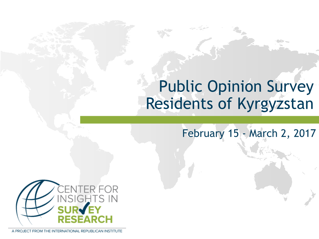 Public Opinion Survey Residents of Kyrgyzstan