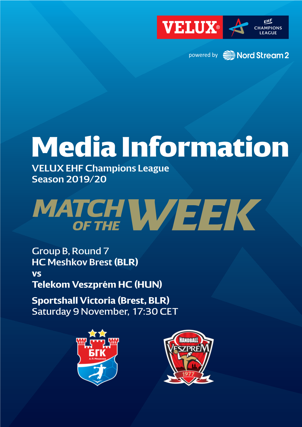 Media Information VELUX EHF Champions League Season 2019/20