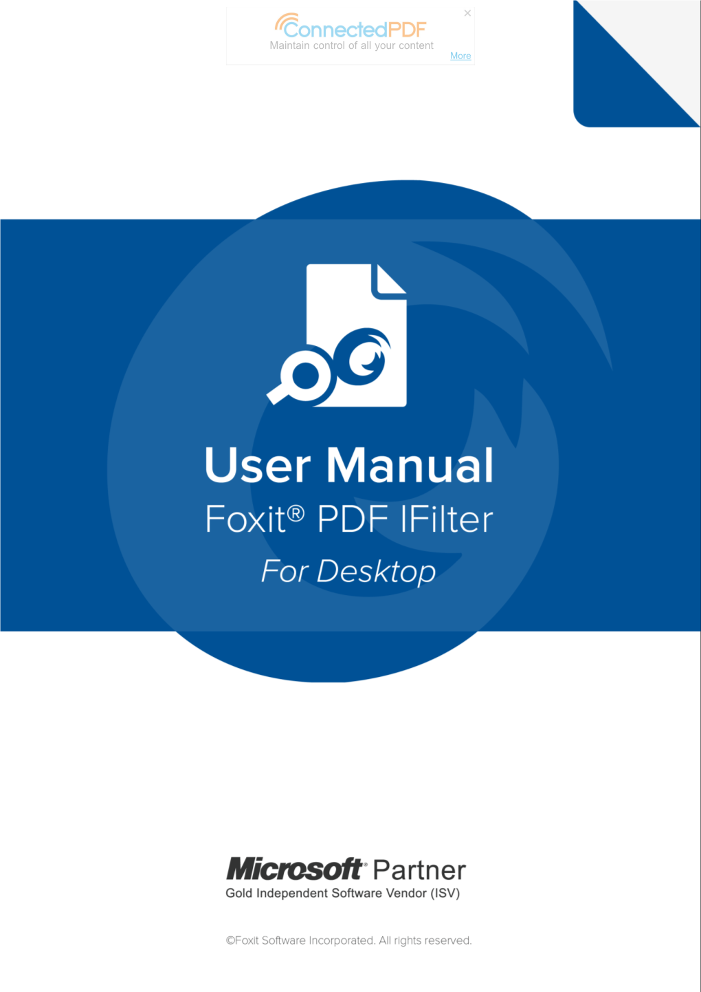 Foxit PDF Ifilter for Desktop User Manual