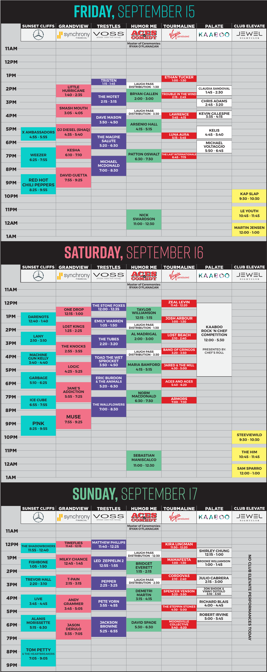 Friday Schedule Gritrim