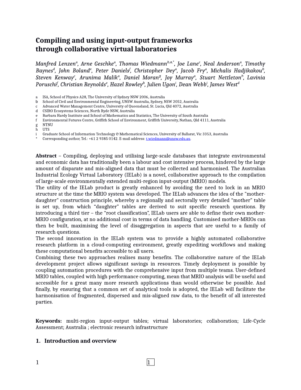 Compiling and Using Input-Output Frameworks Through Collaborative Virtual Laboratories