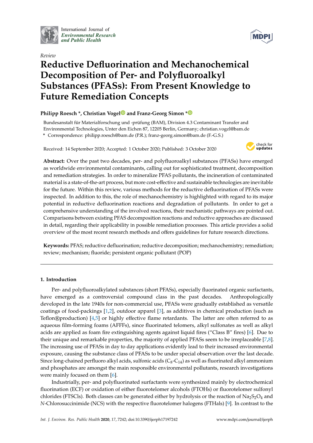 And Polyfluoroalkyl Substances (Pfass)