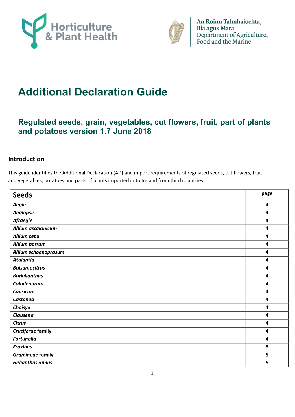 Additional Declaration Guide