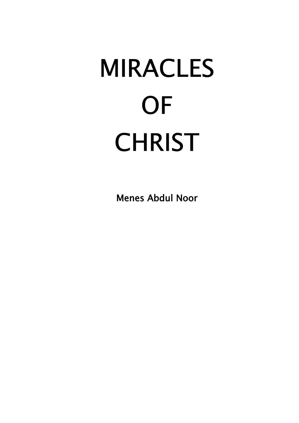 Miracles of Christ