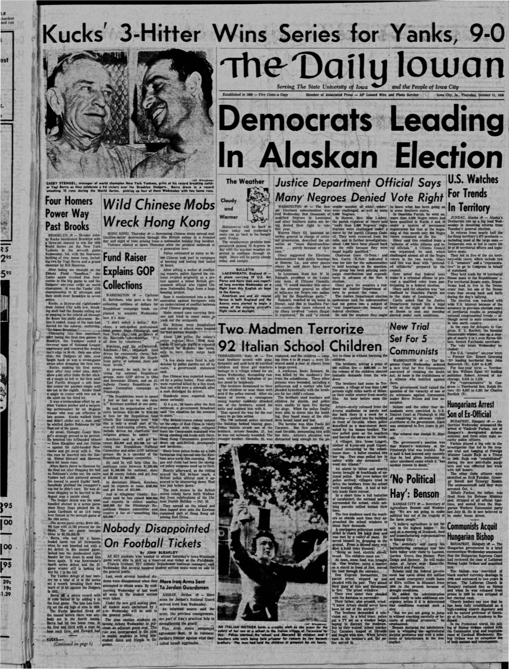 Daily Iowan (Iowa City, Iowa), 1956-10-11