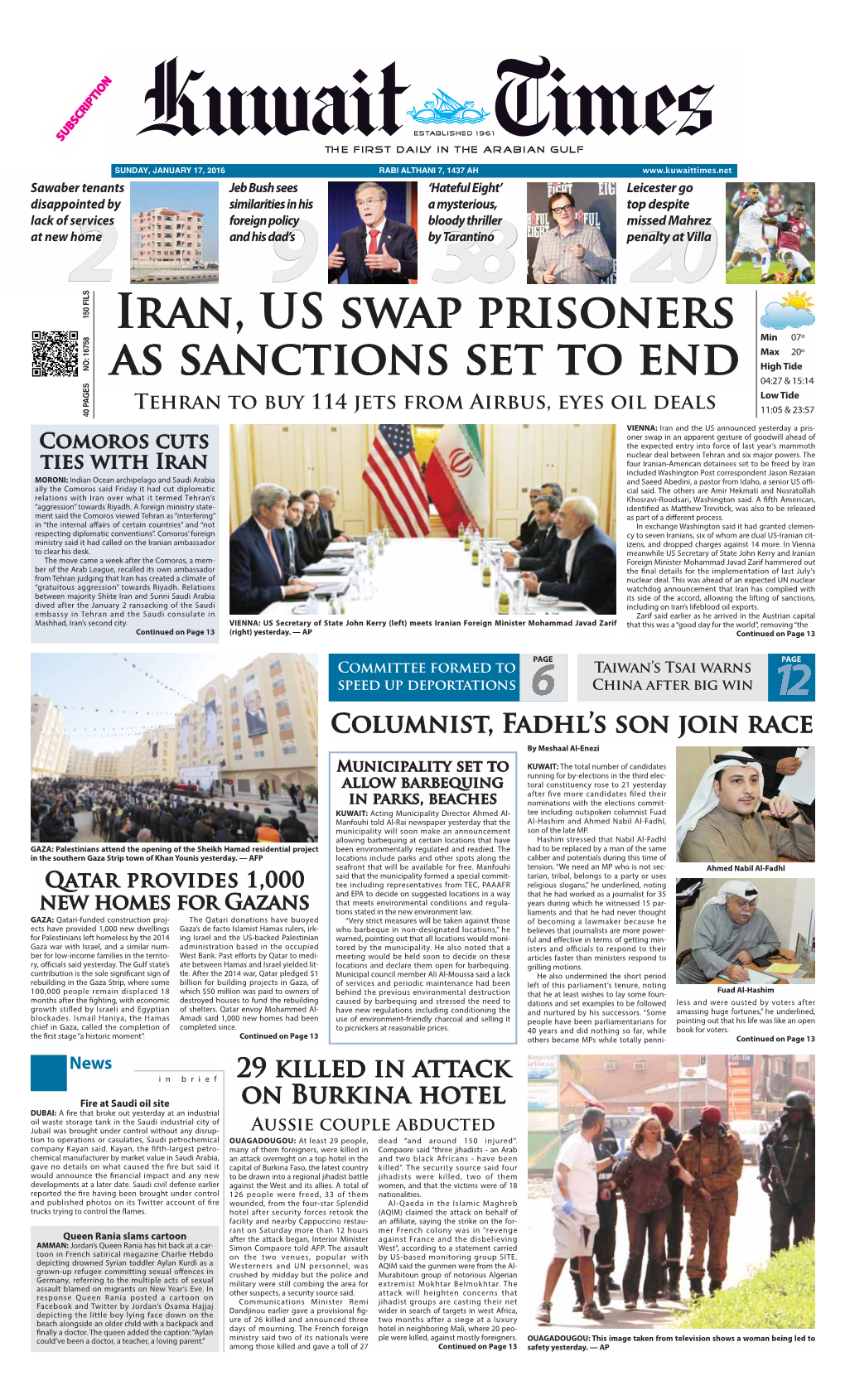Iran, US Swap Prisoners As Sanctions Set To