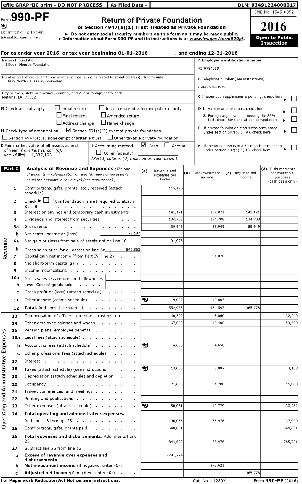 2016 Department of the Trea,Un Do Not Enter Social Security Numbers on This Form As It May Be Made Public