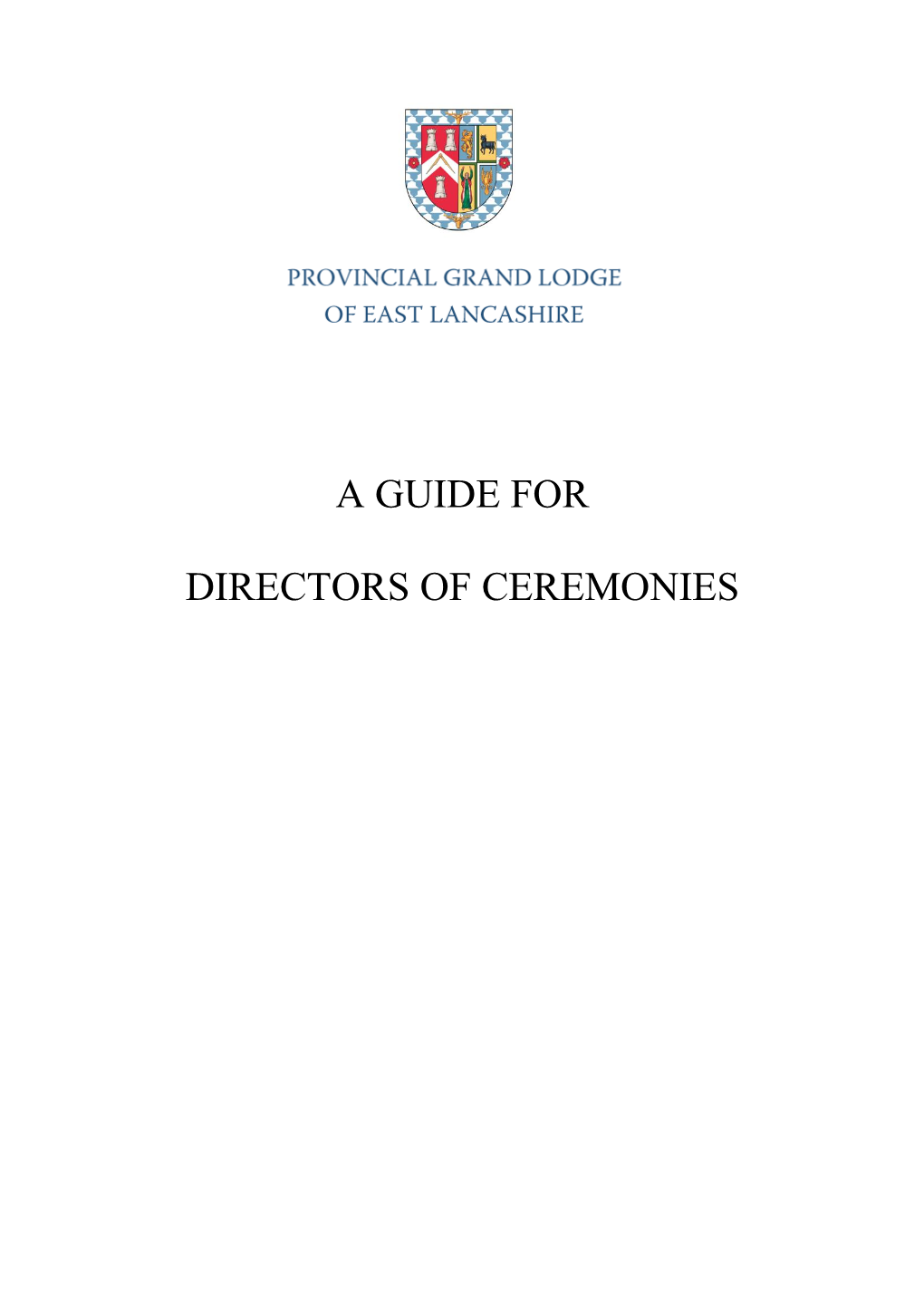 A Guide for Directors of Ceremonies