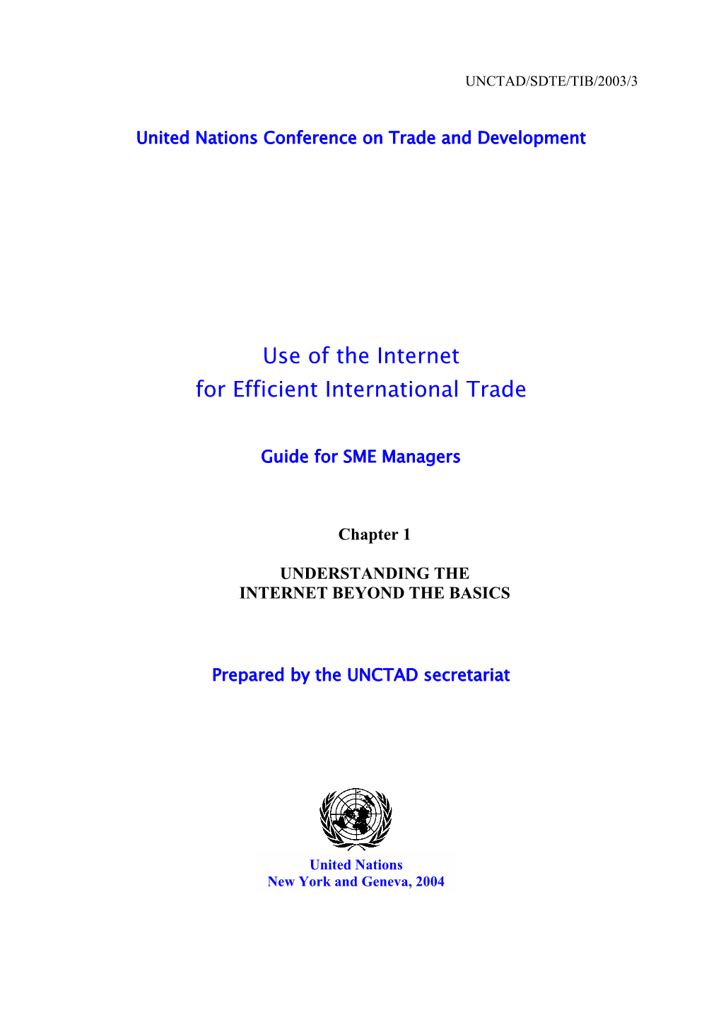 Unctad/Stde/Tib/2003/3