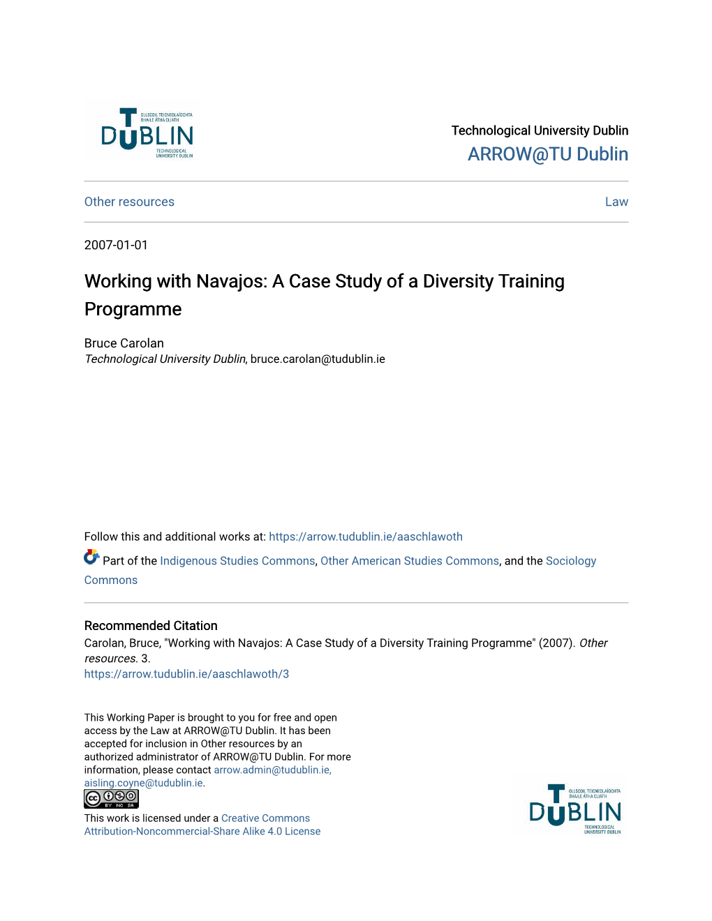 Working with Navajos: a Case Study of a Diversity Training Programme