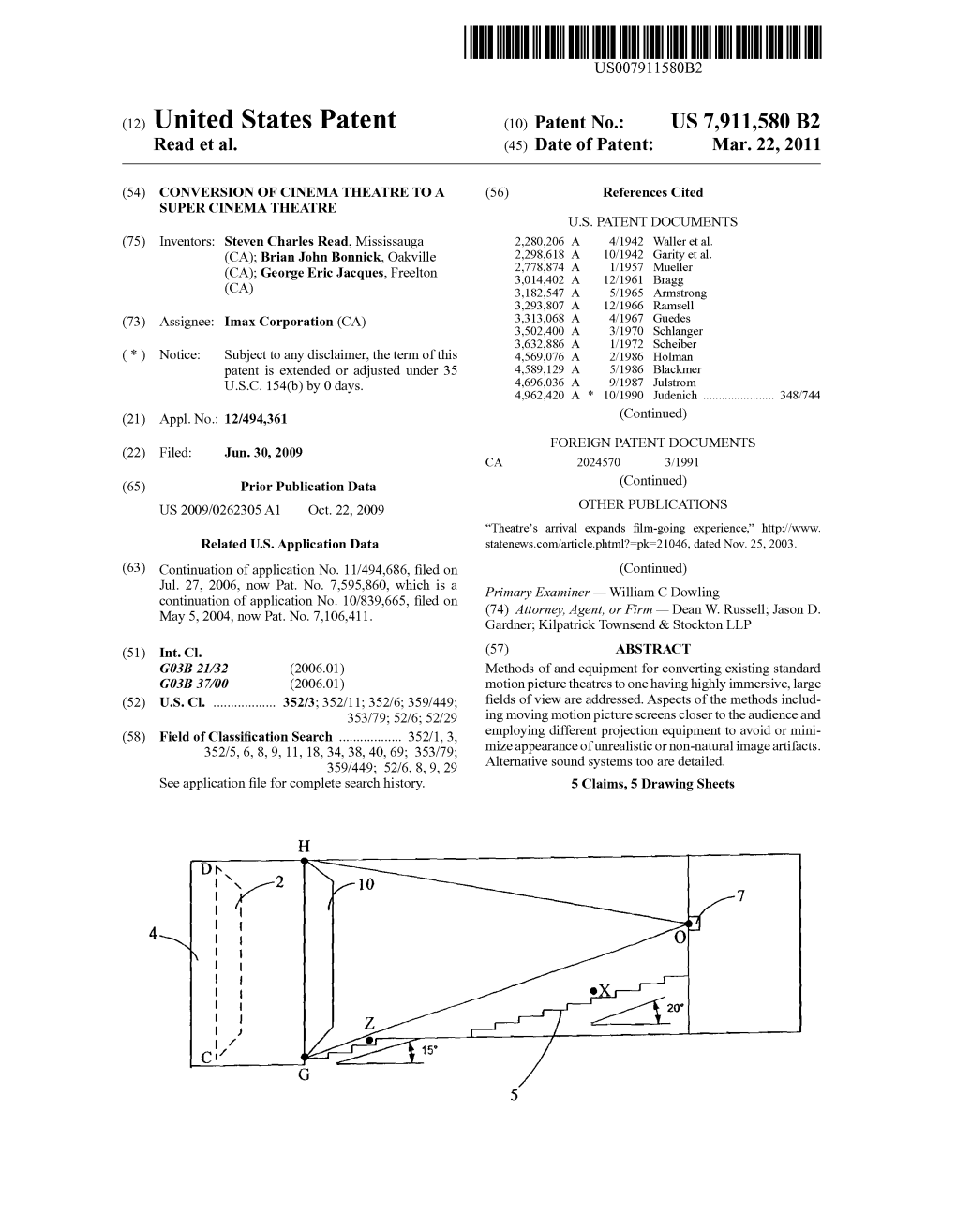 (12) United States Patent (10) Patent N0.: US 7,911,580 B2 Read Et A]