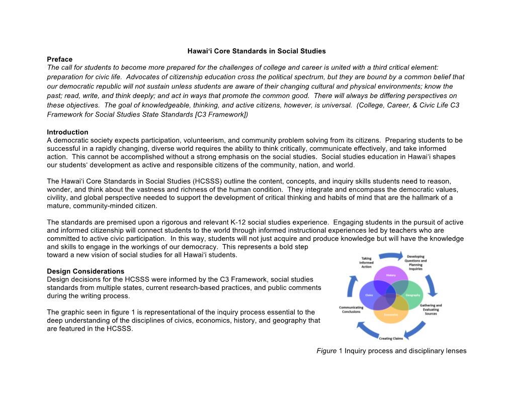 Hawaiʻi Core Standards in Social Studies