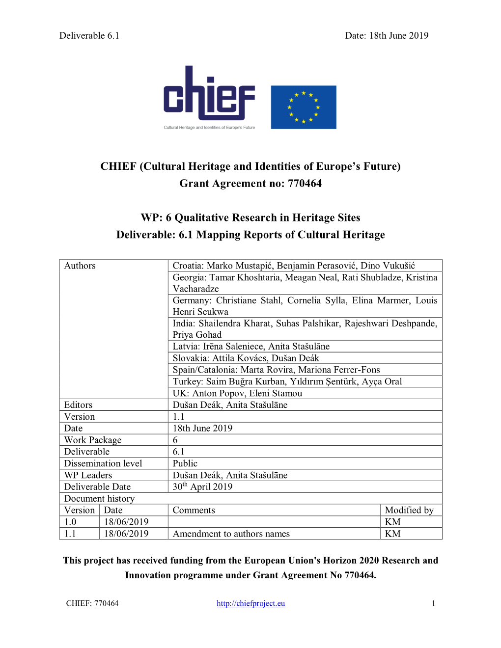 Cultural Heritage and Identities of Europe's Future