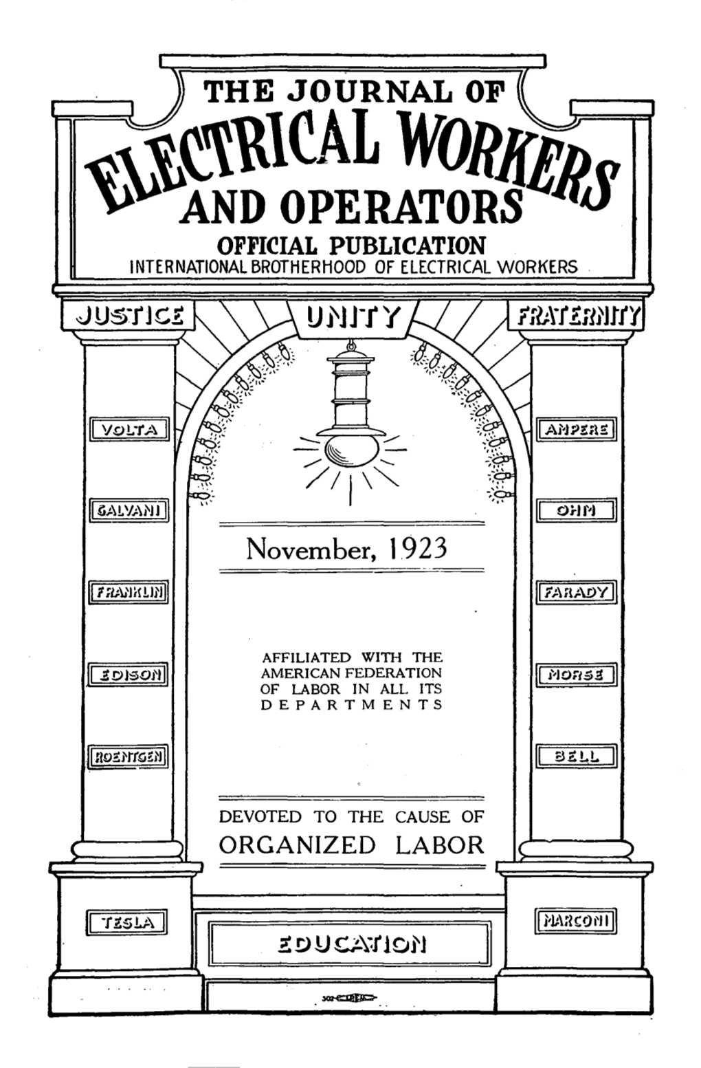 Tt't\\Lcal WOR/{Flls and OPERATORS OFFI~IAL PUBLICATION INTERNATIONAL BROTHERHOOD of ELECTRICAL WORKERS·