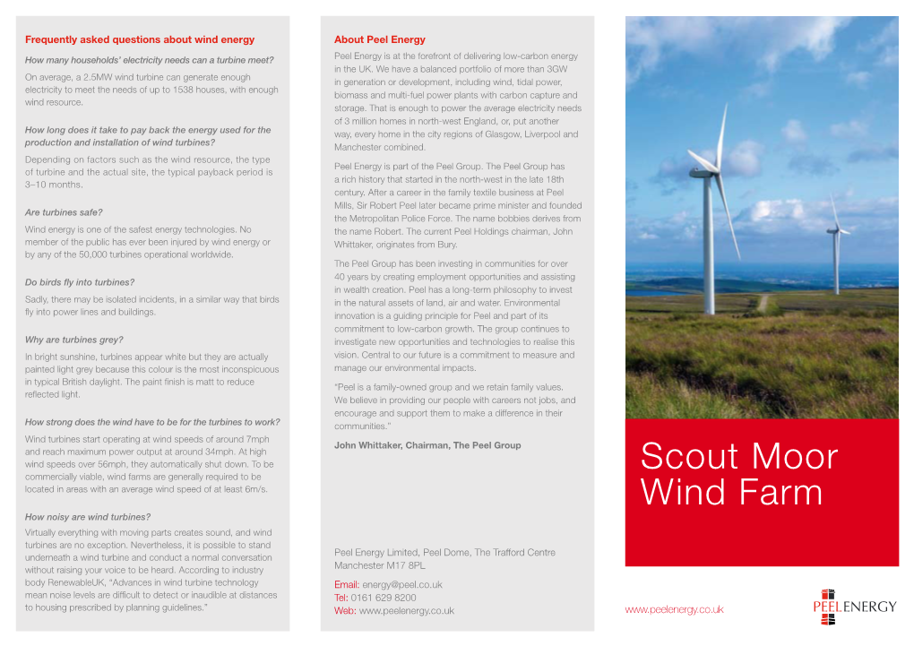 Scout Moor Wind Farm of Steel 33,000V