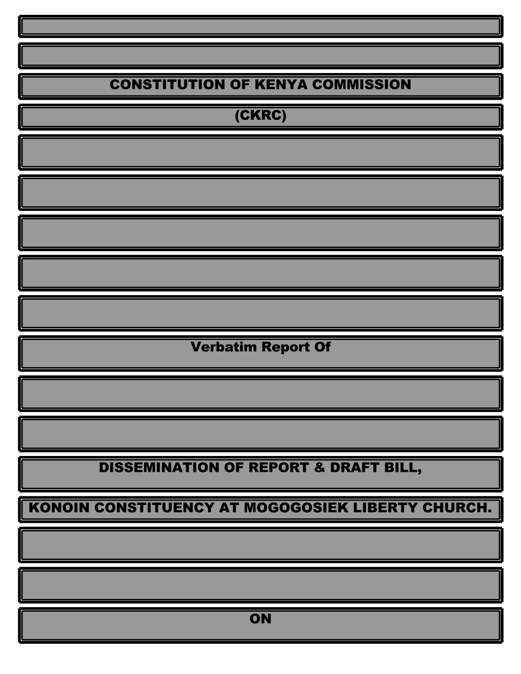 Constitution of Kenya Commission