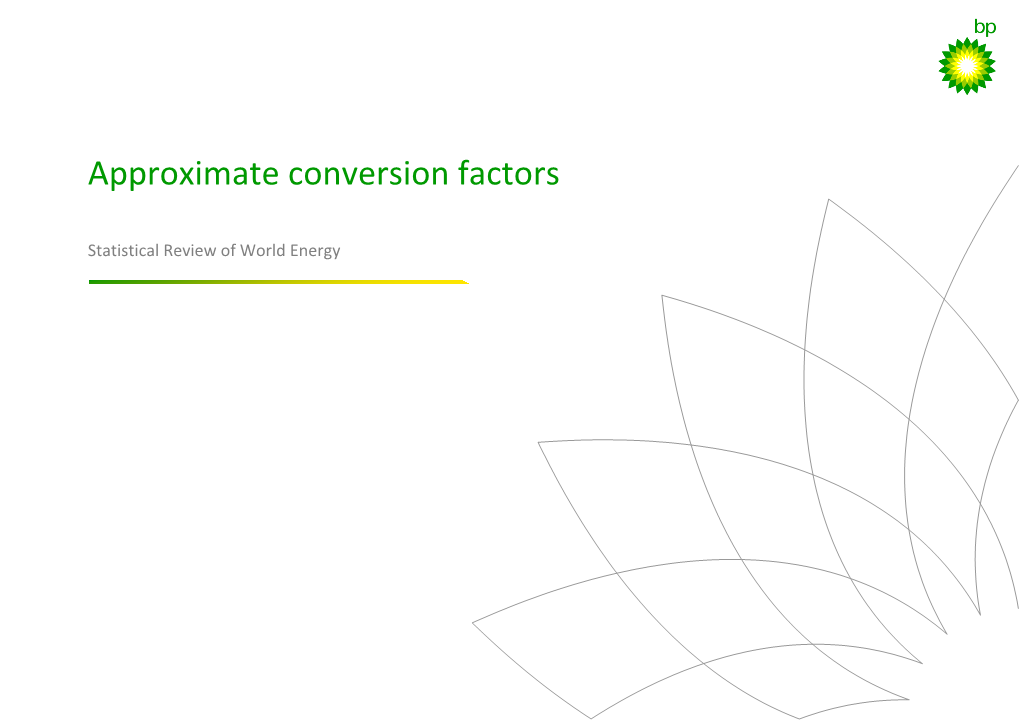 Approximate Conversion Factors