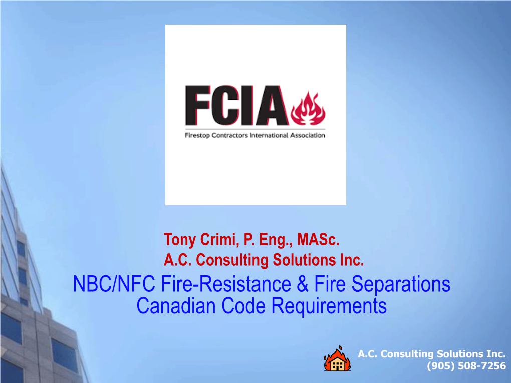 Fire Resistance Ratings