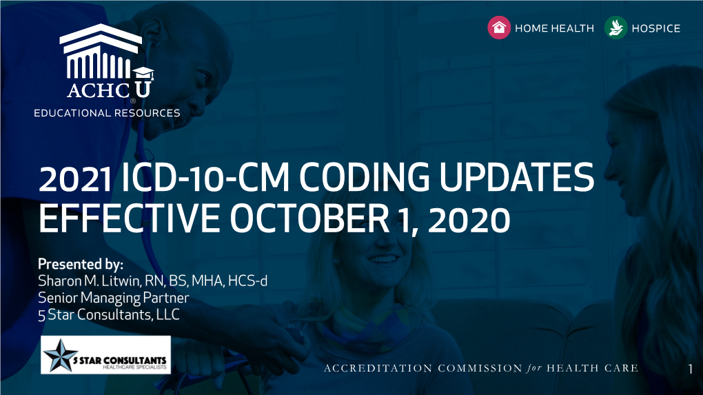2021 Icd-10-Cm Coding Updates Effective October 1, 2020