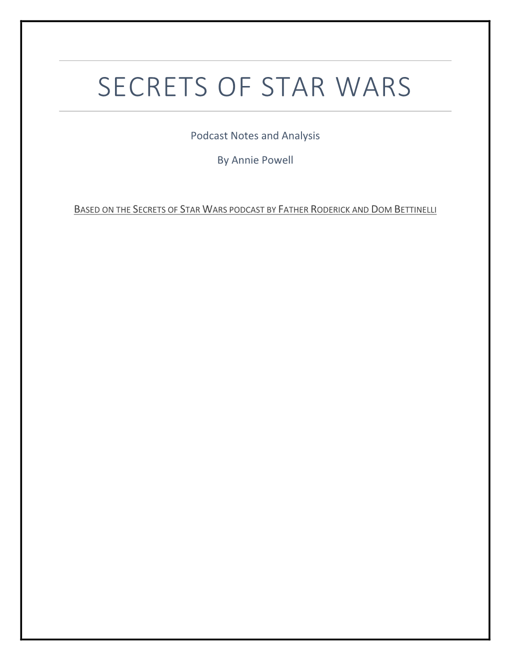 Secrets of Star Wars