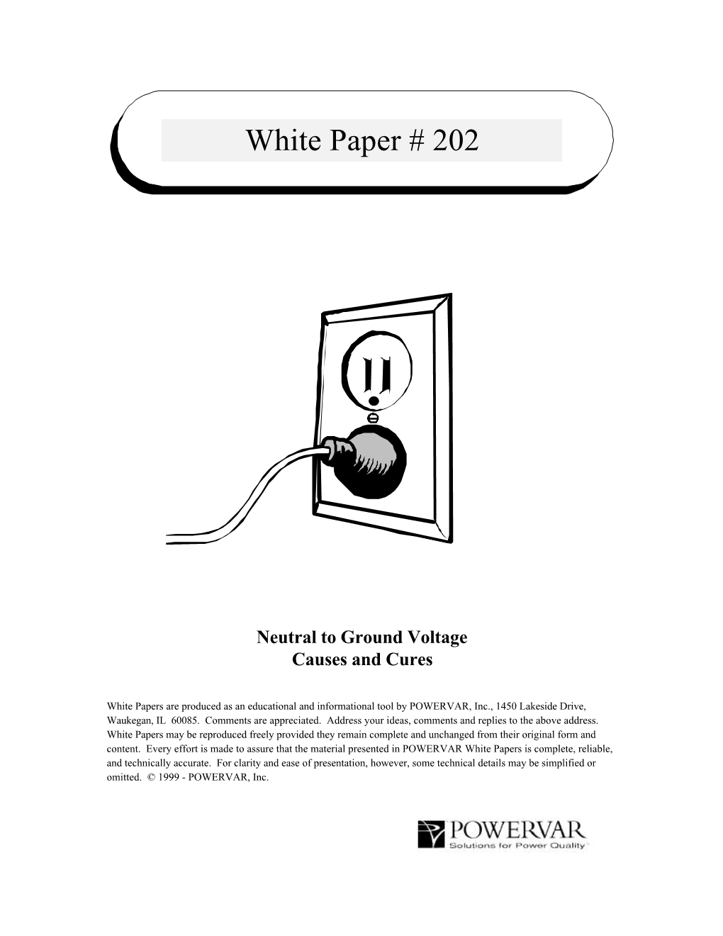 Neutral to Ground Voltage Causes and Cures