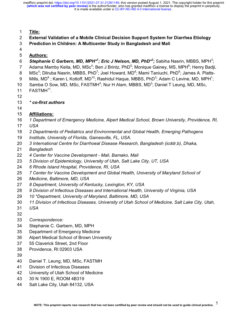 External Validation of a Mobile Clinical Decision Support System