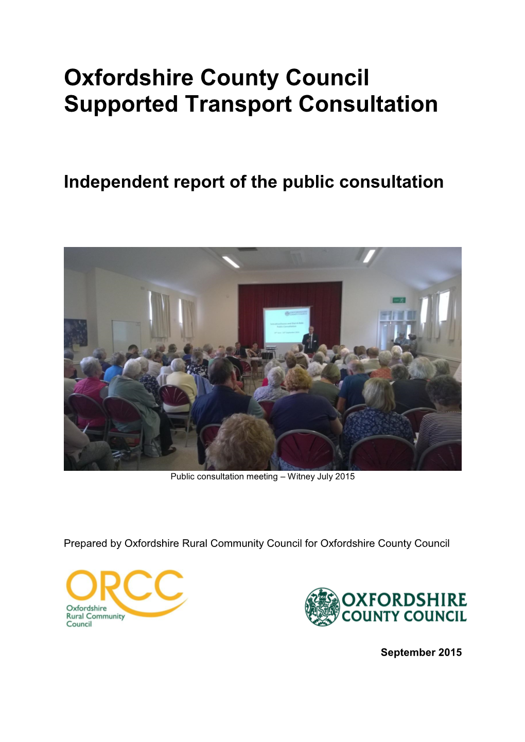 Oxfordshire County Council Supported Transport Consultation