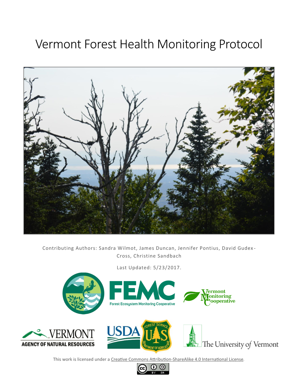 Vermont Forest Health Monitoring Protocol