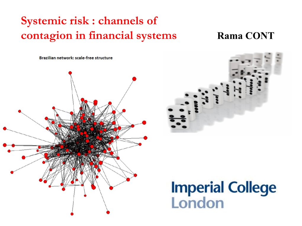 Systemic Risk : Channels of Contagion in Financial Systems Rama CONT