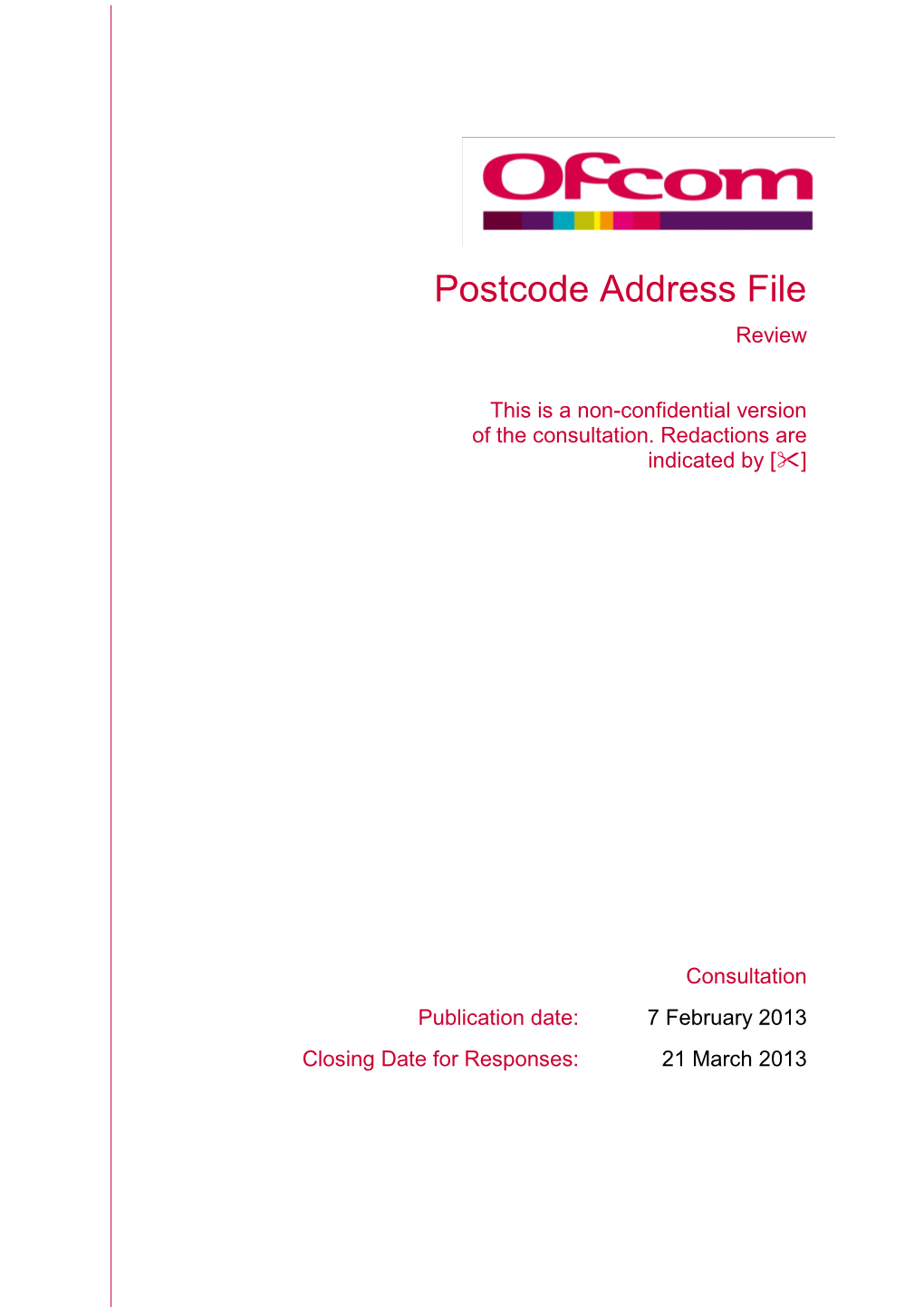 Postcode Address File Review