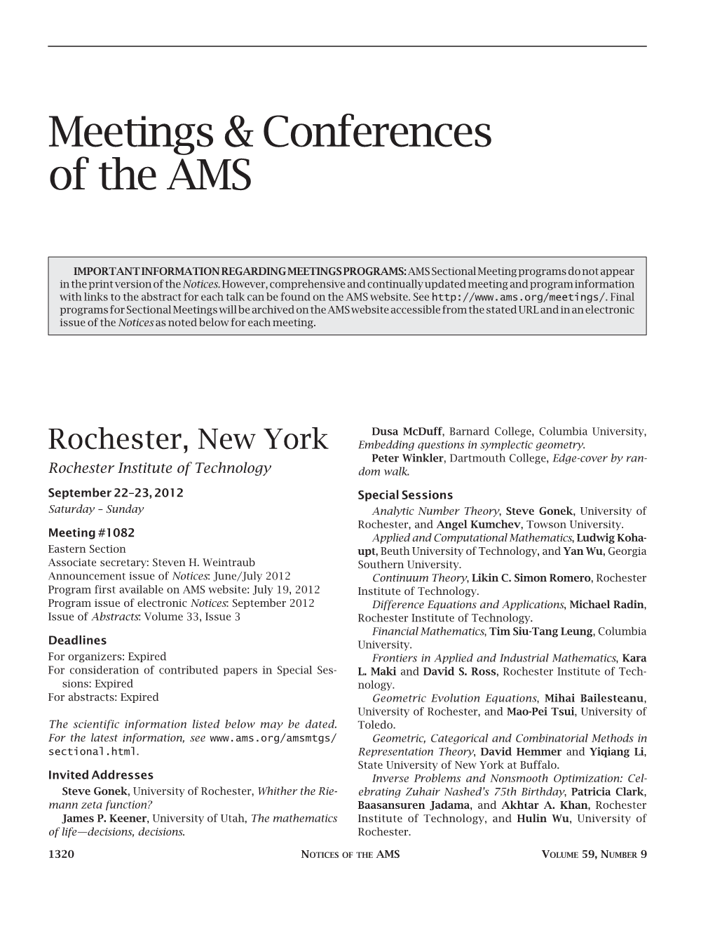 Meetings & Conferences of The