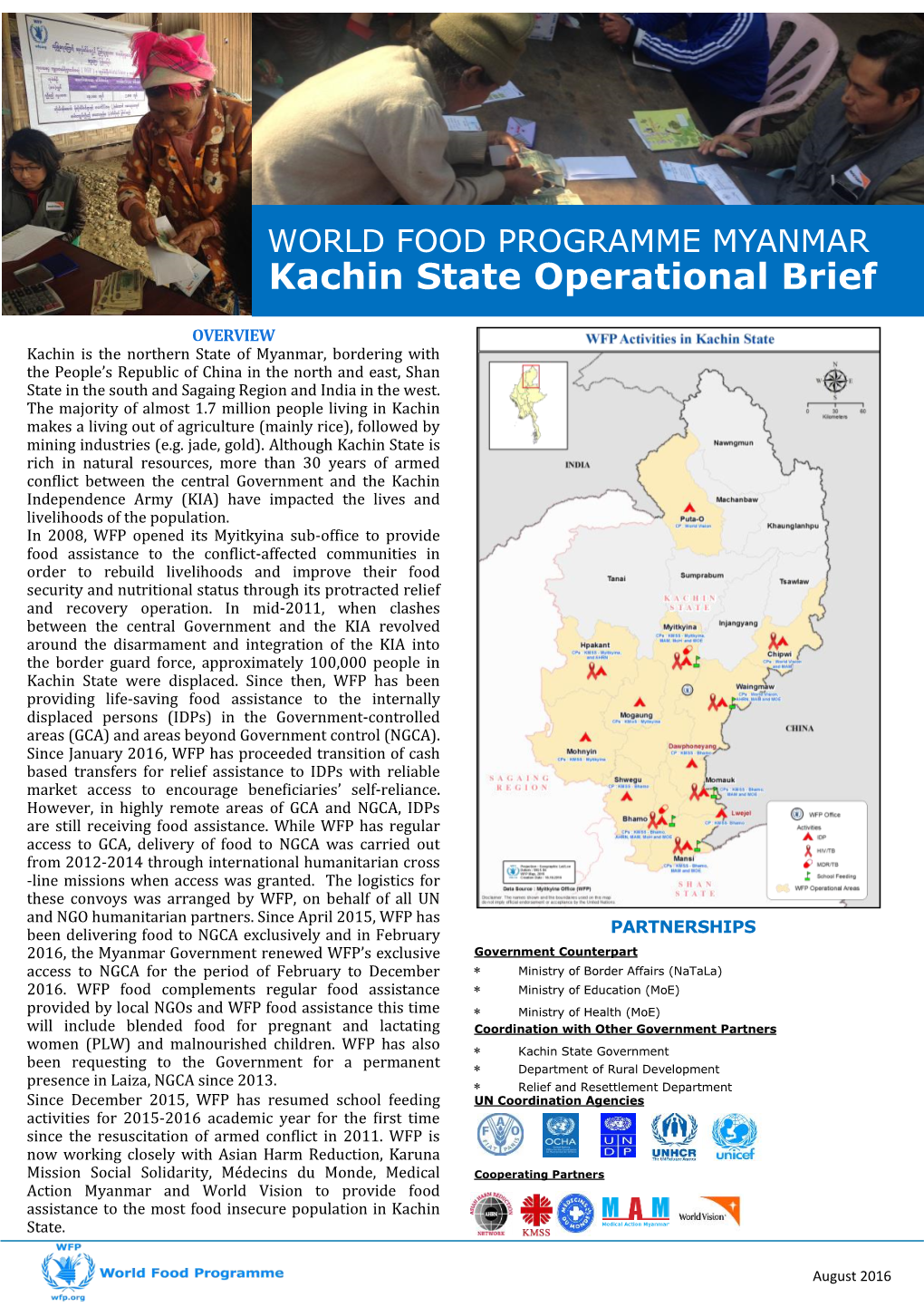 Kachin State Operational Brief