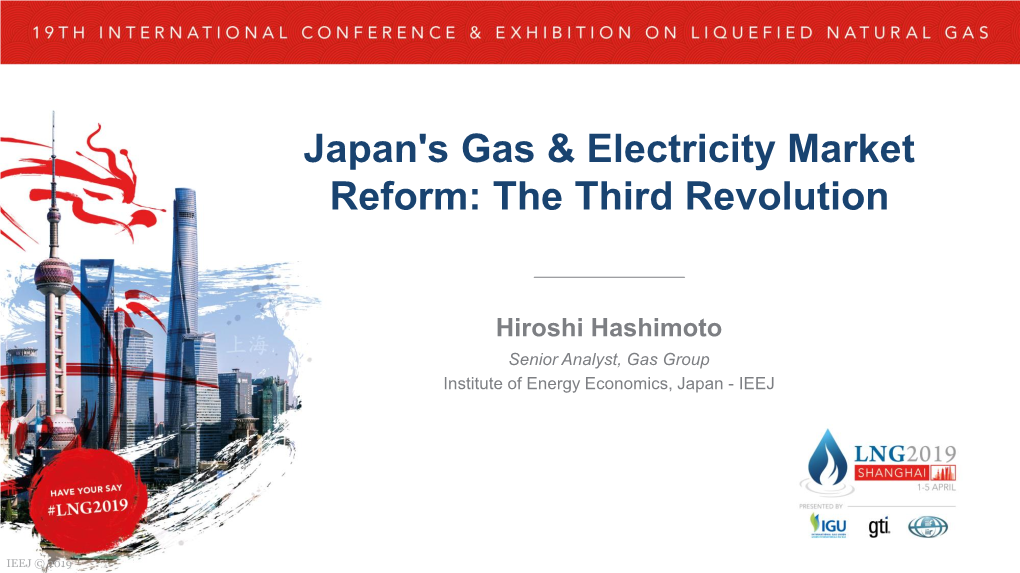 Japan's Gas & Electricity Market Reform