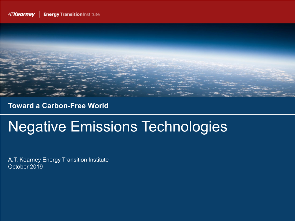 Negative Emissions Technologies