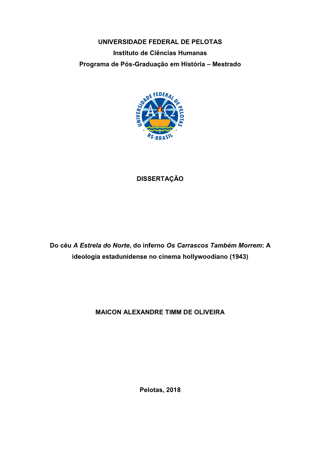 Dissertação Maicon Alexandre Timm De Oliveira.Pdf