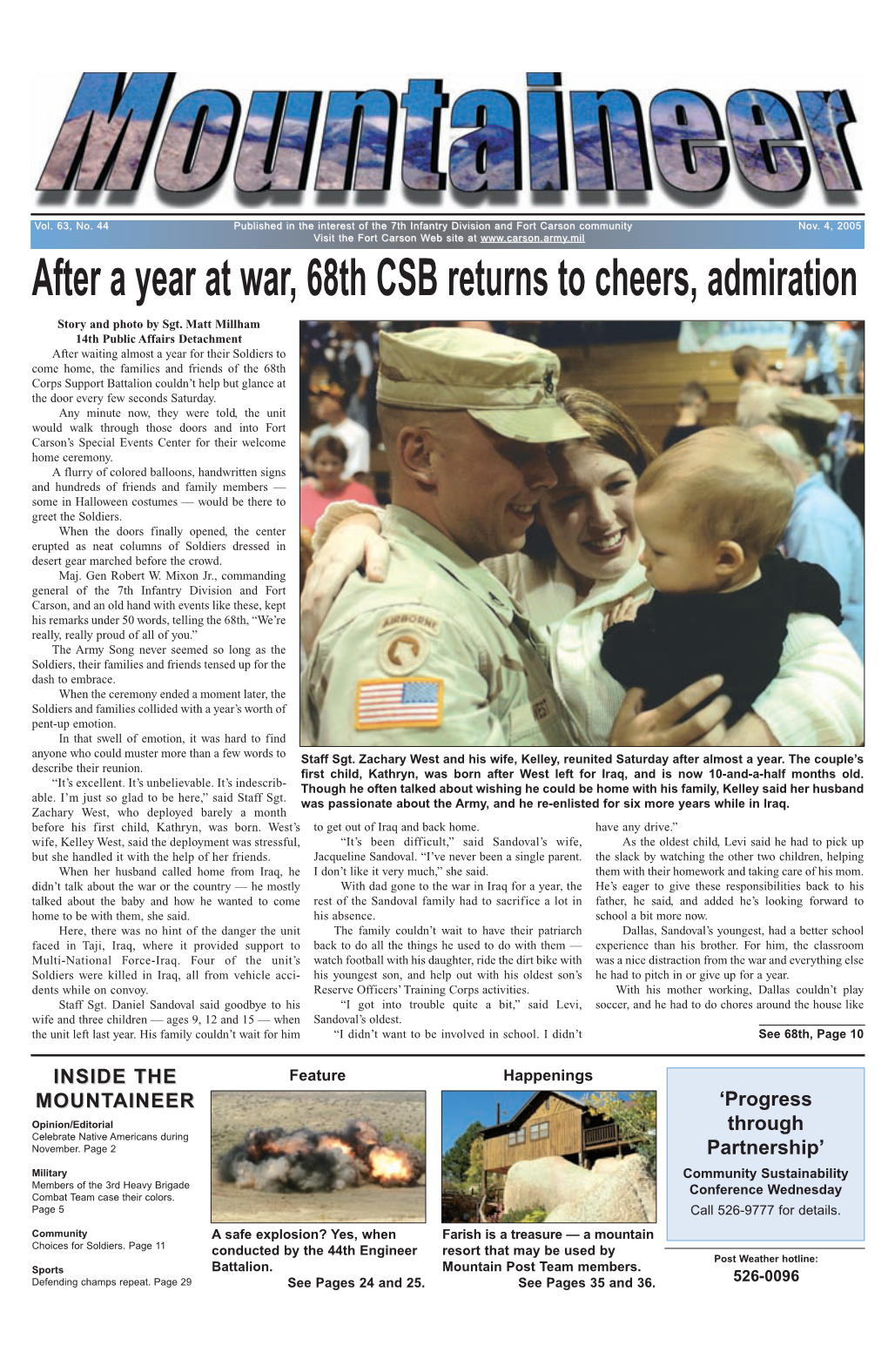 After a Year at War, 68Th CSB Returns to Cheers, Admiration Story and Photo by Sgt