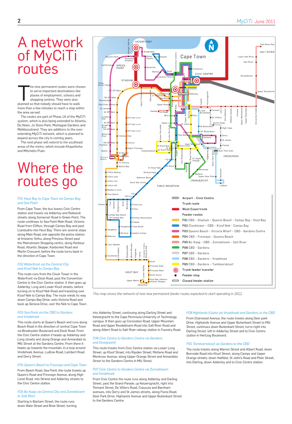 A Network of Myciti Routes Where the Routes Go