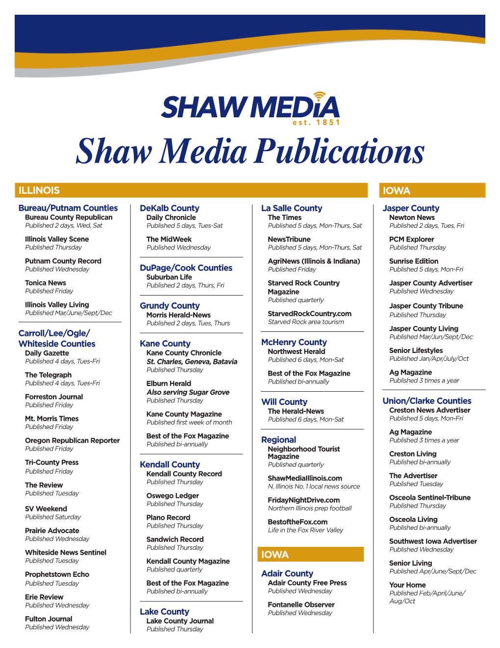 Shaw Media Publications