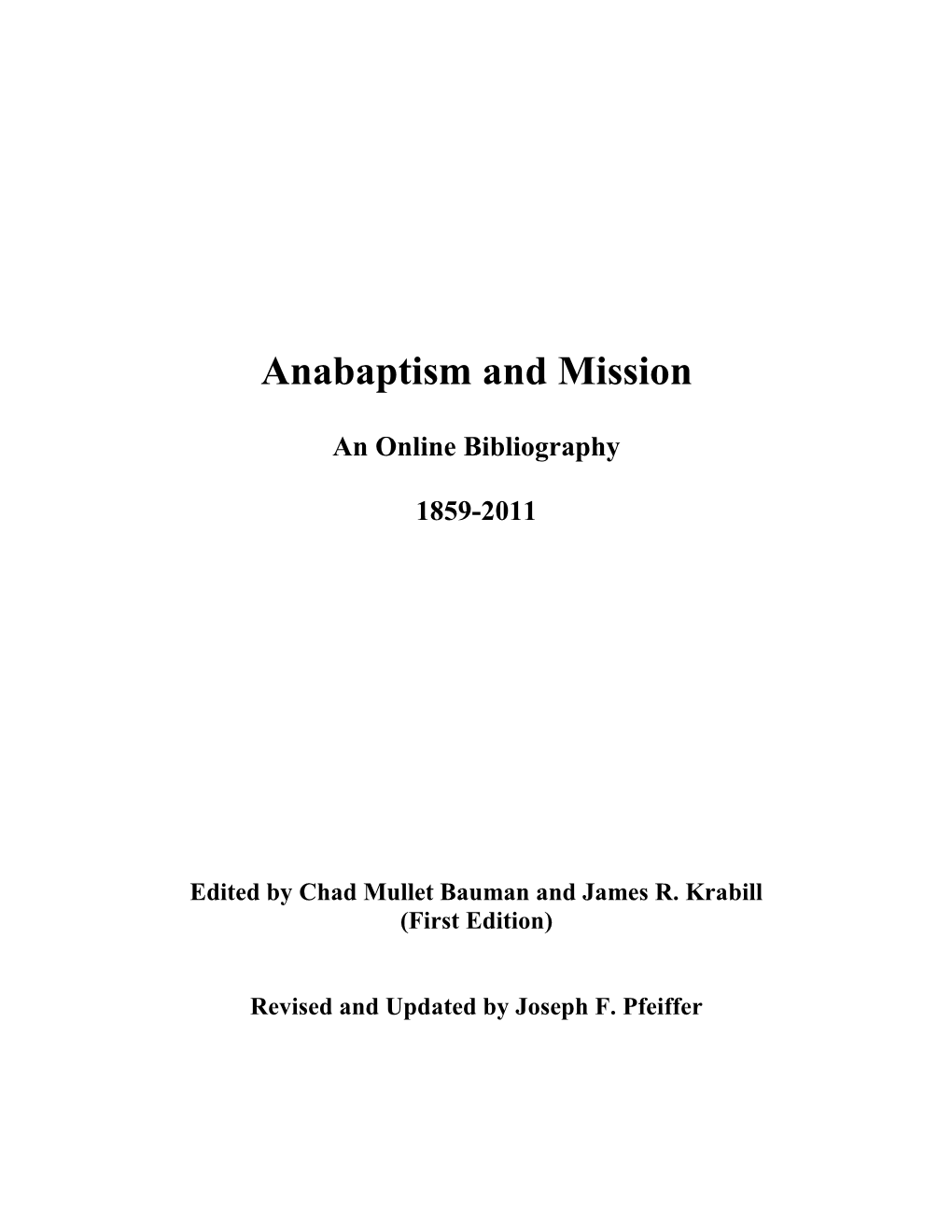 An Online Bibliography 1859-2011