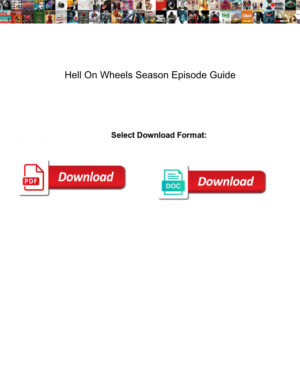 Hell on Wheels Season Episode Guide