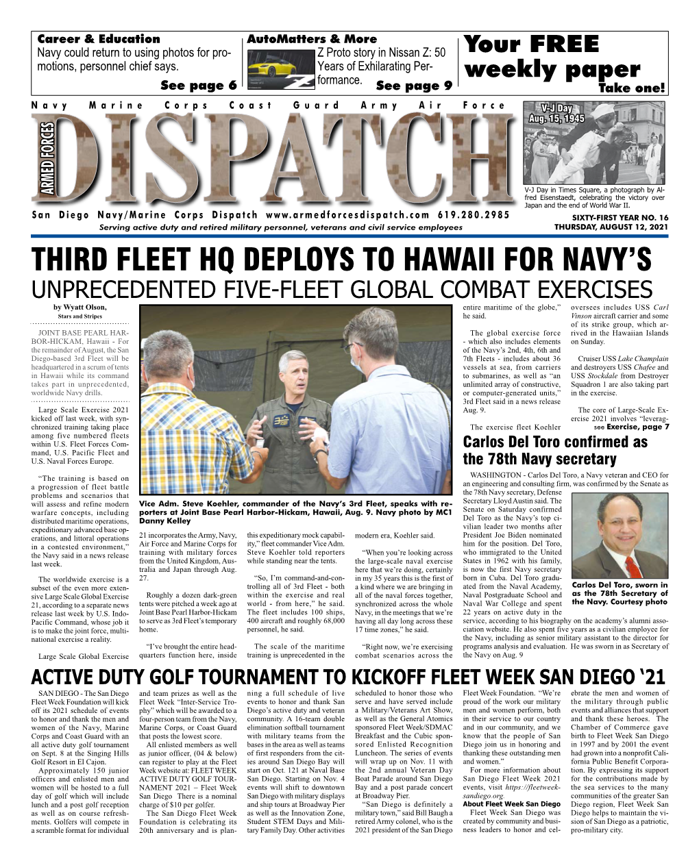 Third Fleet Hq Deploys to Hawaii for Navy's