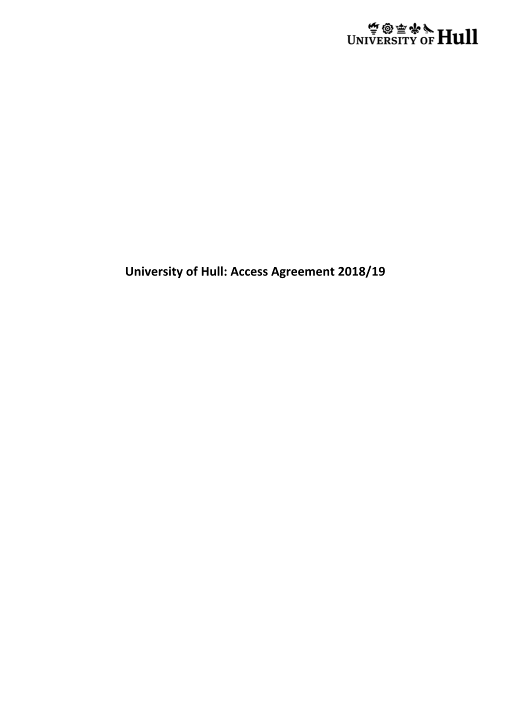 Access Agreement 2018-19