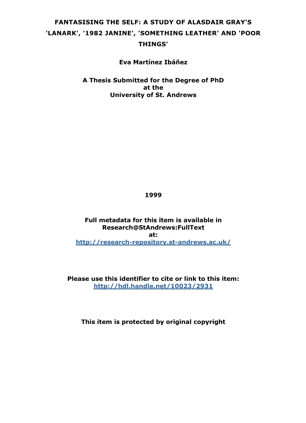 Eva Martinez Ibanez Phd Thesis