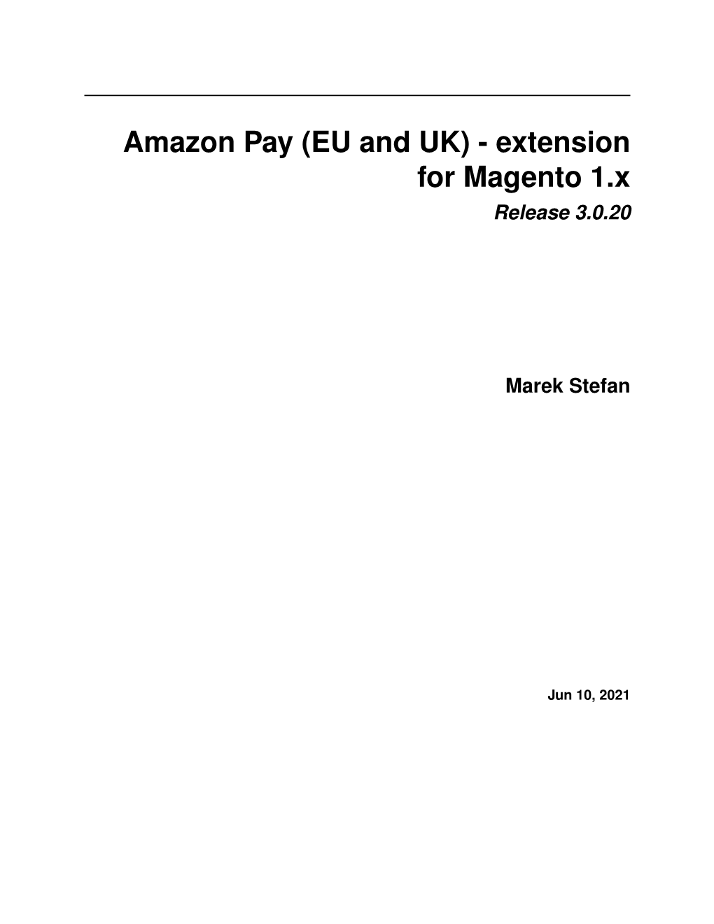 Amazon Pay (EU and UK) - Extension for Magento 1.X Release 3.0.20