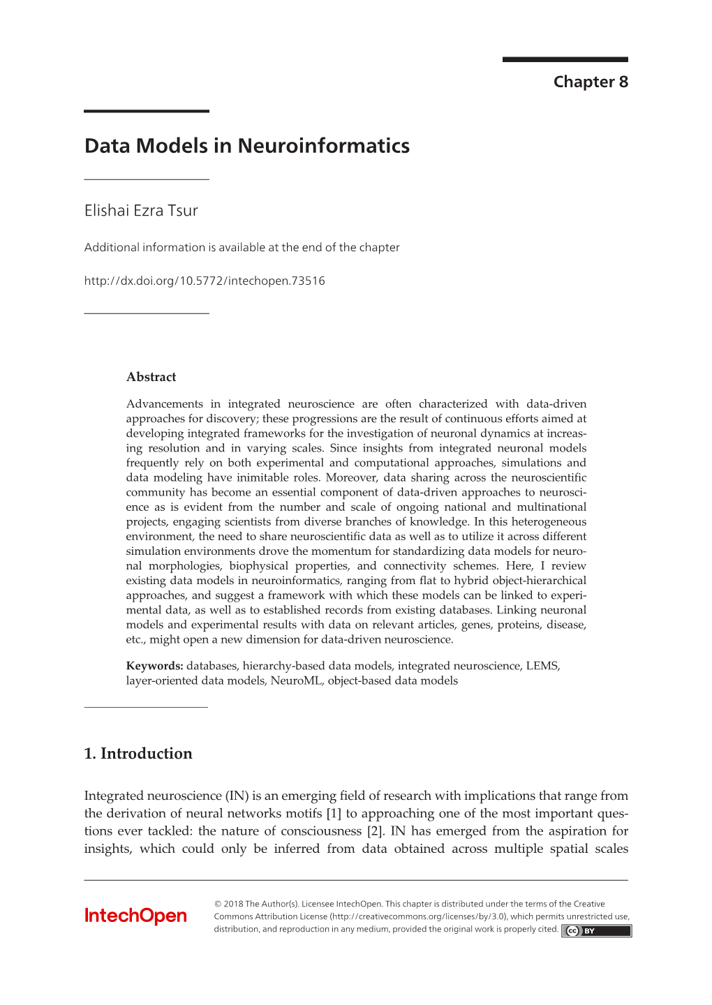 Data Models in Neuroinformatics