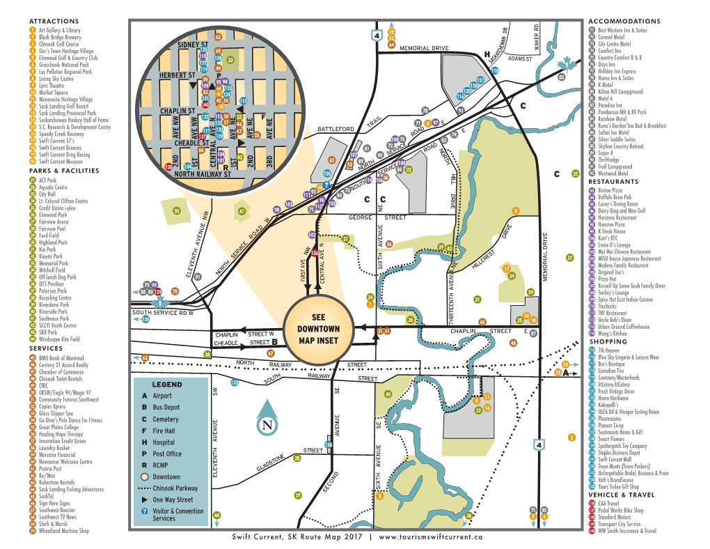 See Downtown Map Inset