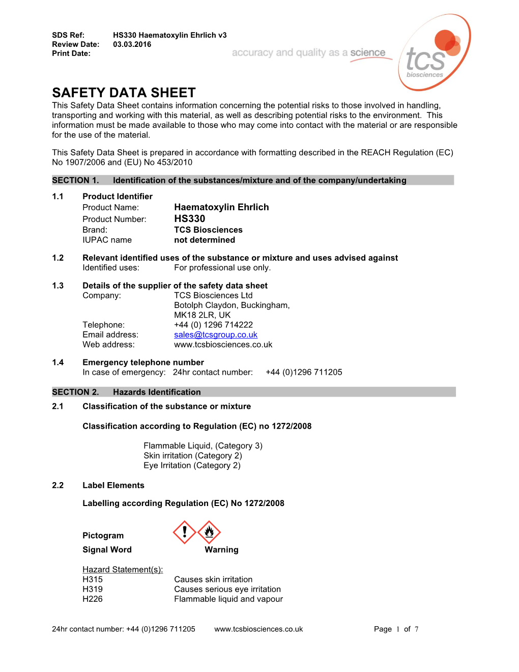 Material Safety Data Sheet