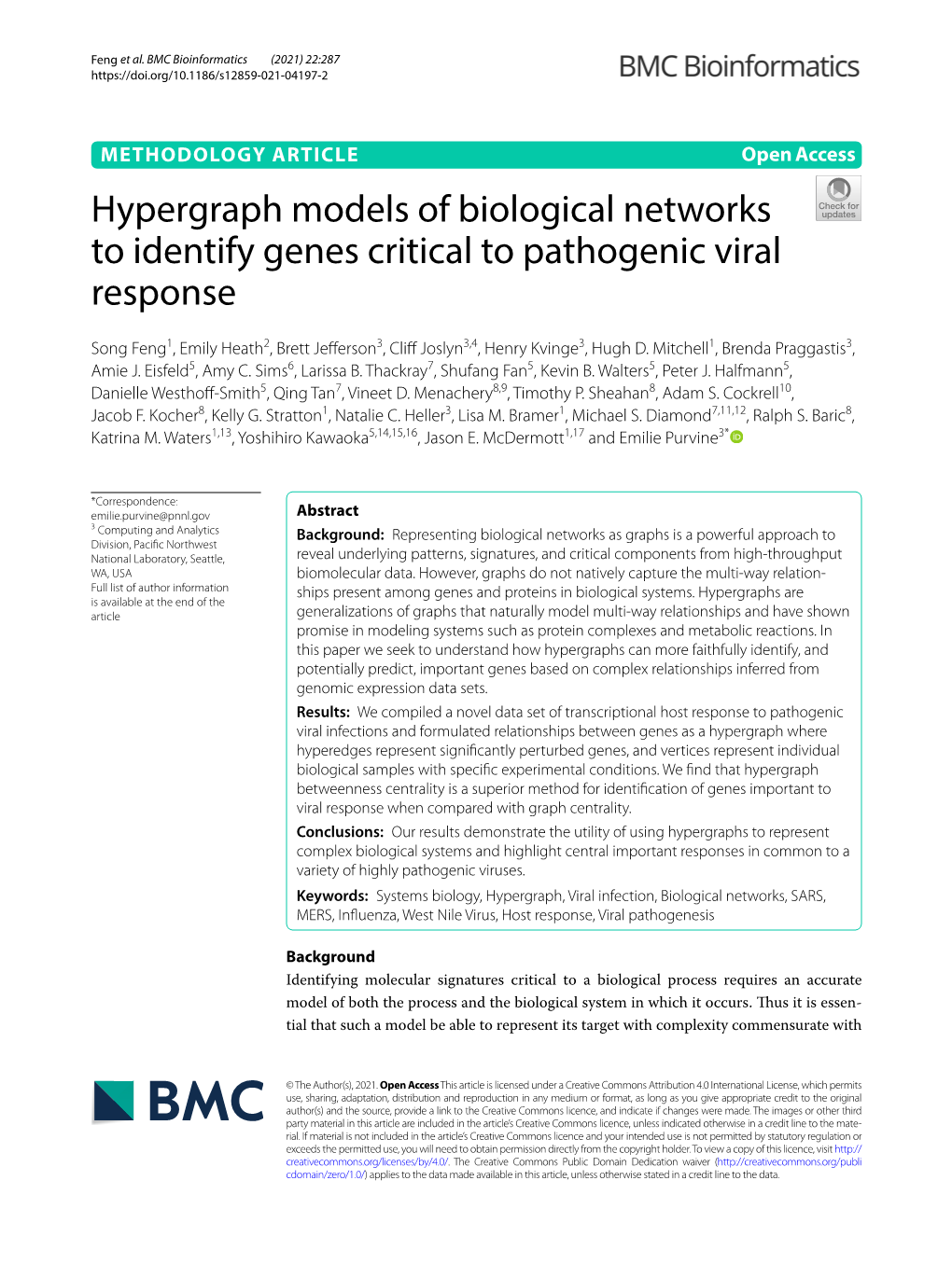 Hypergraph Models of Biological Networks to Identify Genes Critical to Pathogenic Viral Response